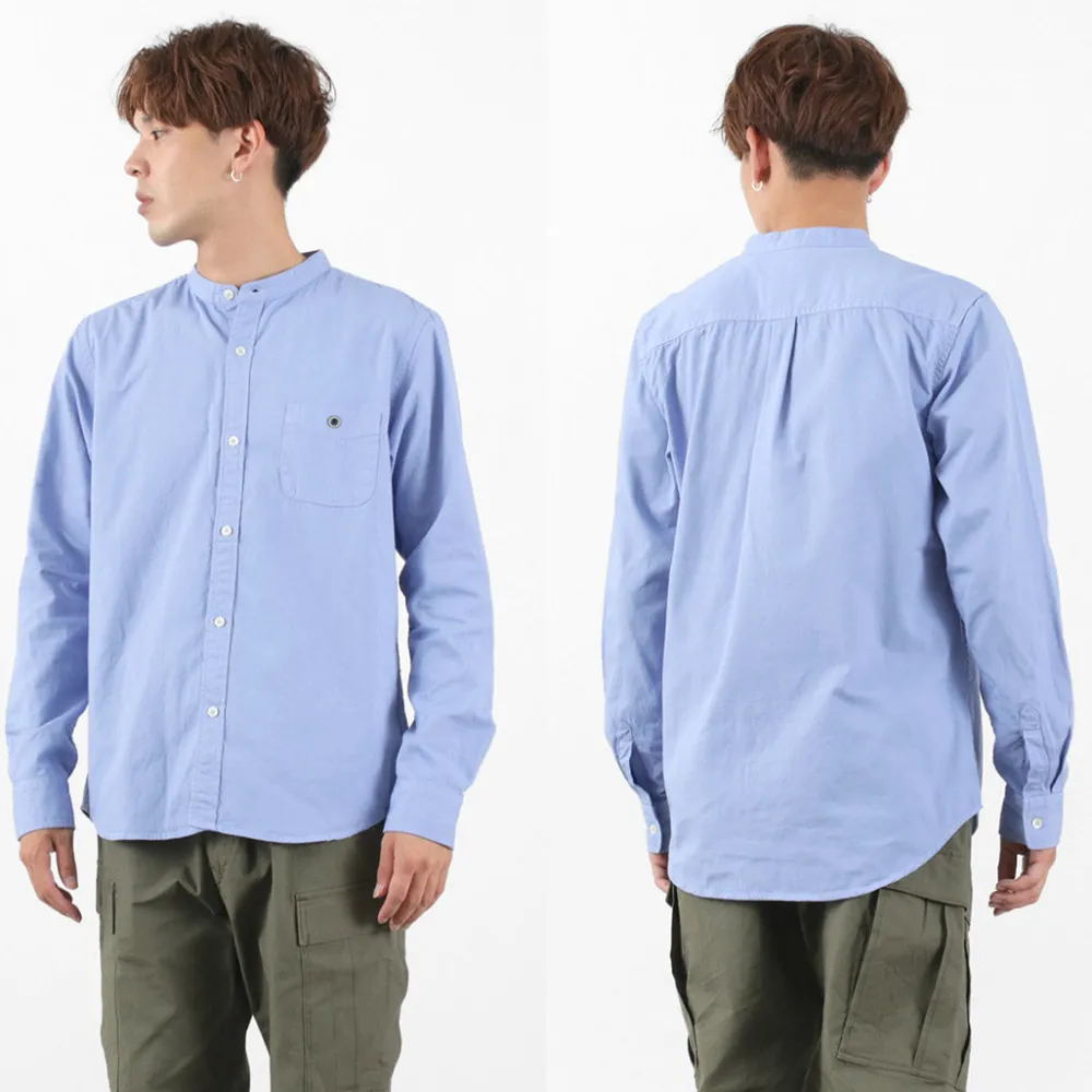 BARNS Shirts^/ Ox Band Collar Shirt