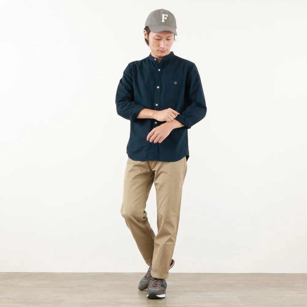 BARNS Shirts^/ Ox Band Collar Shirt