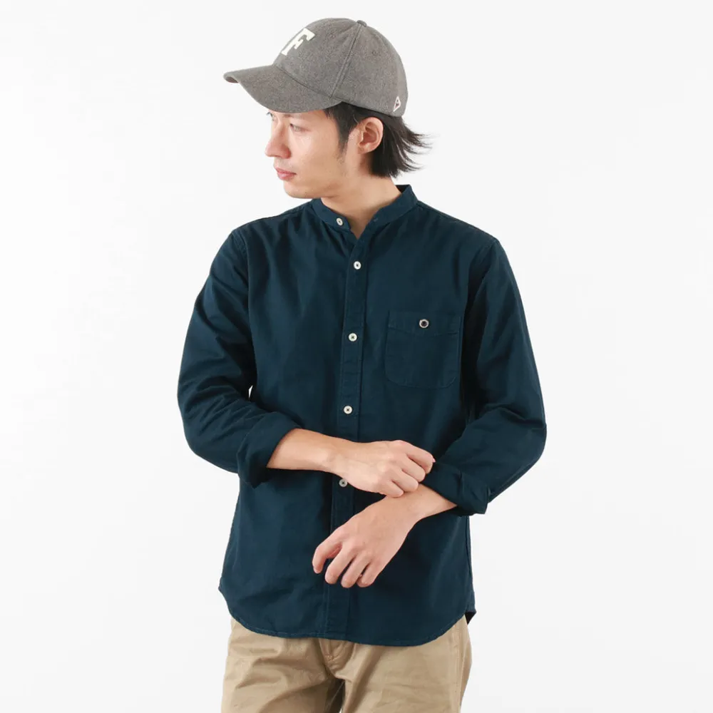 BARNS Shirts^/ Ox Band Collar Shirt