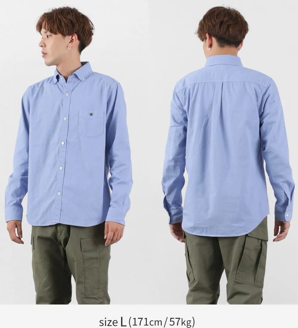 BARNS Shirts^/ Ox Long Sleeve Button Down Shirt
