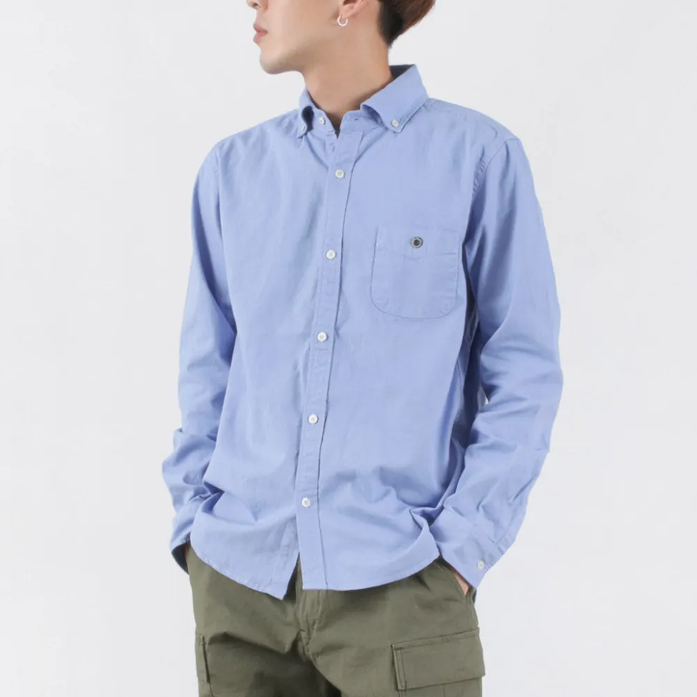 BARNS Shirts^/ Ox Long Sleeve Button Down Shirt