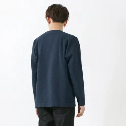 BARNS T-Shirts^/ Spun Milled Henley Neck Long Sleeve T-Shirt