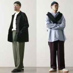 BASISBROEK Trousers^/ MOREMO Wide Pants High Count Flannel