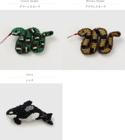 BEADED ACCESSORIES Other Goods^/ Beaded pin badge S