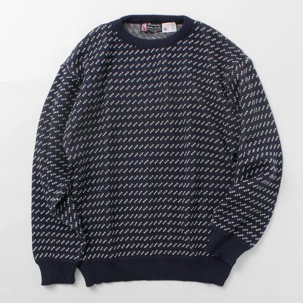 BINGHAMTON KNITTING COMPANY Knits^/ Birds Eye Crew Sweater