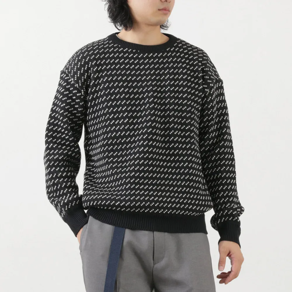 BINGHAMTON KNITTING COMPANY Knits^/ Birds Eye Crew Sweater