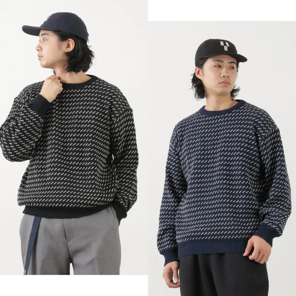 BINGHAMTON KNITTING COMPANY Knits^/ Birds Eye Crew Sweater