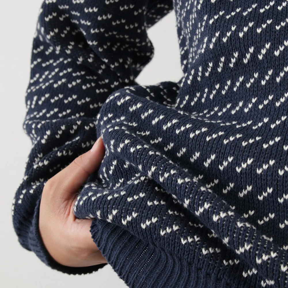 BINGHAMTON KNITTING COMPANY Knits^/ Birds Eye Crew Sweater
