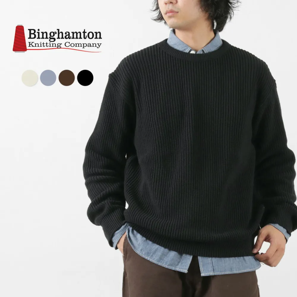 BINGHAMTON KNITTING COMPANY Knits^/ Shaker Crew Knit