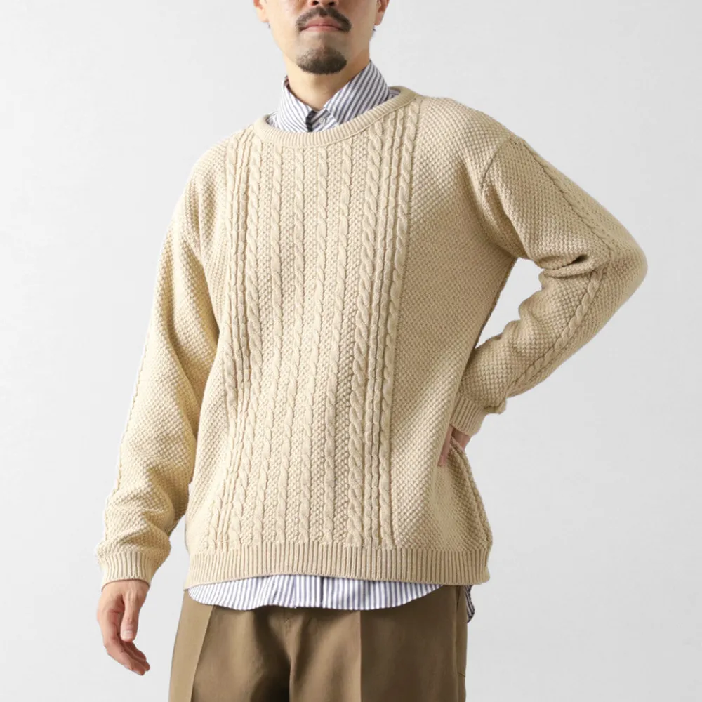 BINGHAMTON KNITTING COMPANY Knits^/ Fisherman Pullover Cotton Knit