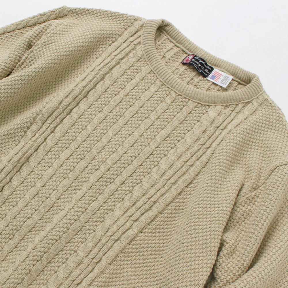 BINGHAMTON KNITTING COMPANY Knits^/ Fisherman Pullover Cotton Knit