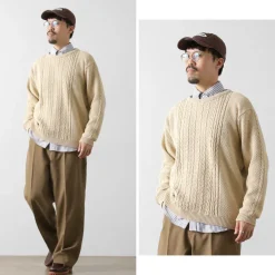 BINGHAMTON KNITTING COMPANY Knits^/ Fisherman Pullover Cotton Knit