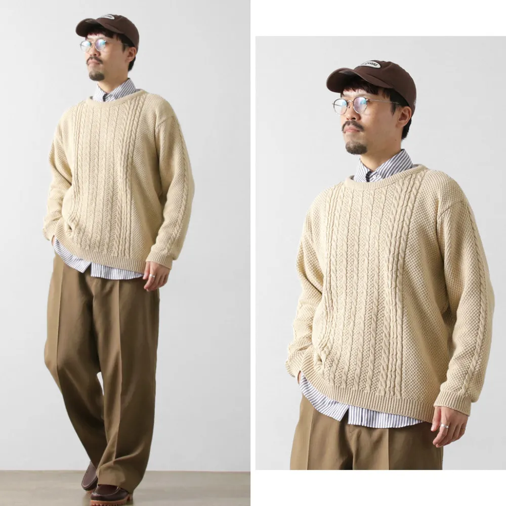 BINGHAMTON KNITTING COMPANY Knits^/ Fisherman Pullover Cotton Knit