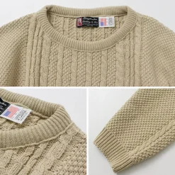 BINGHAMTON KNITTING COMPANY Knits^/ Fisherman Pullover Cotton Knit
