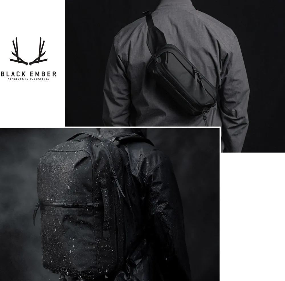 BLACK EMBER Briefcases|Backpacks^/ CORDURA FORGE 500 Denier 3WAY Travel Backpack black