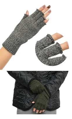 BLACK SHEEP Gloves^/ Fingerless knit gloves