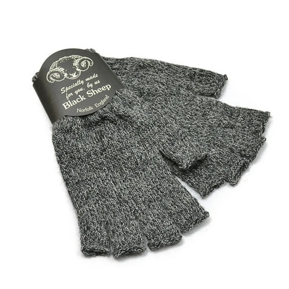 BLACK SHEEP Gloves^/ Fingerless knit gloves