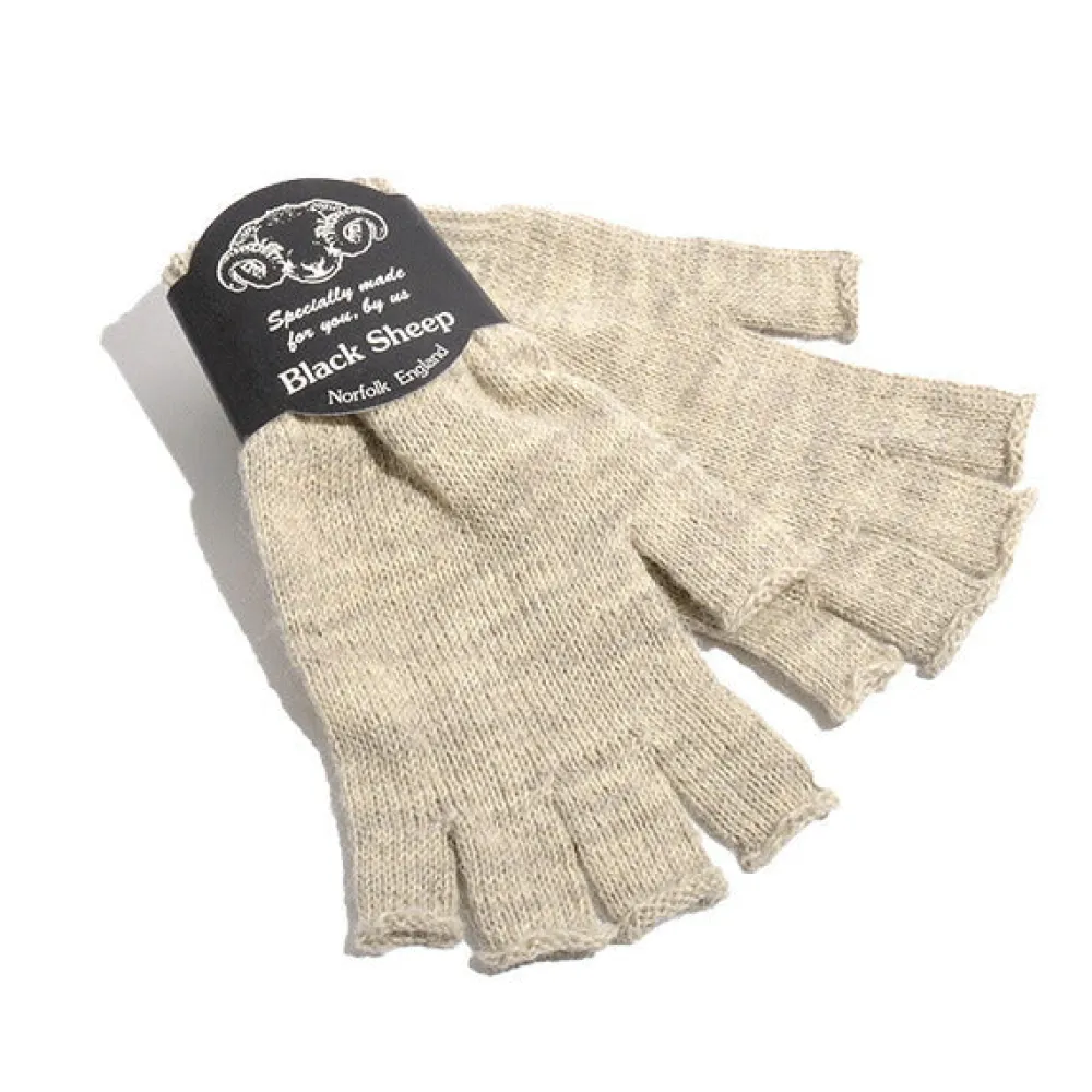 BLACK SHEEP Gloves^/ Fingerless knit gloves