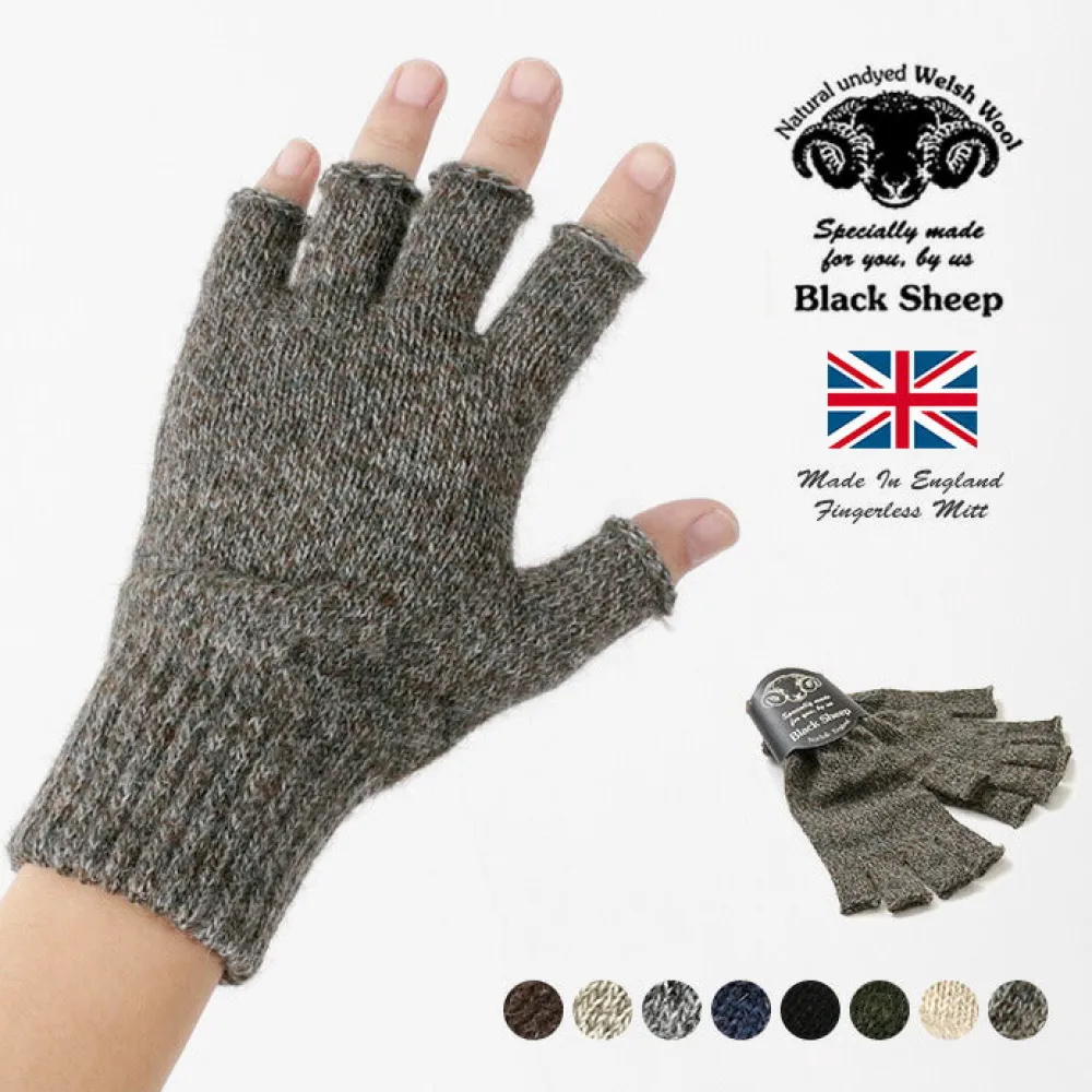 BLACK SHEEP Gloves^/ Fingerless knit gloves