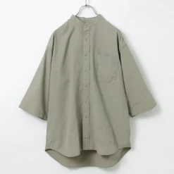 BURLAP OUTFITTER Shirts^/ 7/10 Sleeve Band Collar Shirt