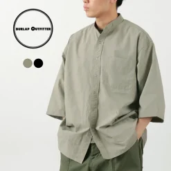 BURLAP OUTFITTER Shirts^/ 7/10 Sleeve Band Collar Shirt