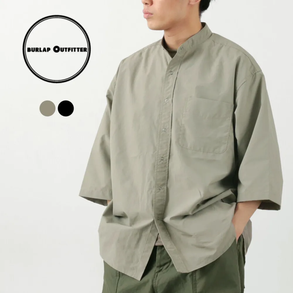 BURLAP OUTFITTER Shirts^/ 7/10 Sleeve Band Collar Shirt