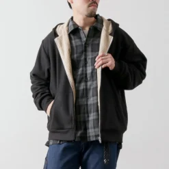 BURLAP OUTFITTER Jackets^/ Grid Fleece Lined Zip Hoodie