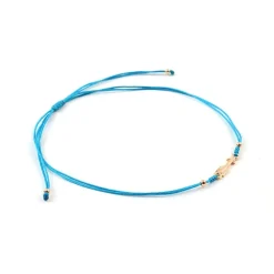 CHALISA T.. Anklets^/ Arrow Silver Notched Cord Anklet