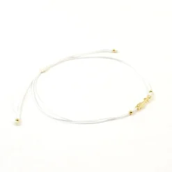 CHALISA T.. Anklets^/ Arrow Silver Notched Cord Anklet