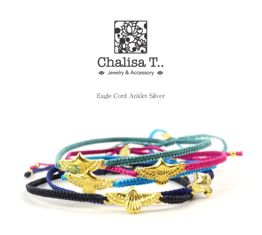 CHALISA T.. Anklets^/ Eagle Notching Cord Anklet