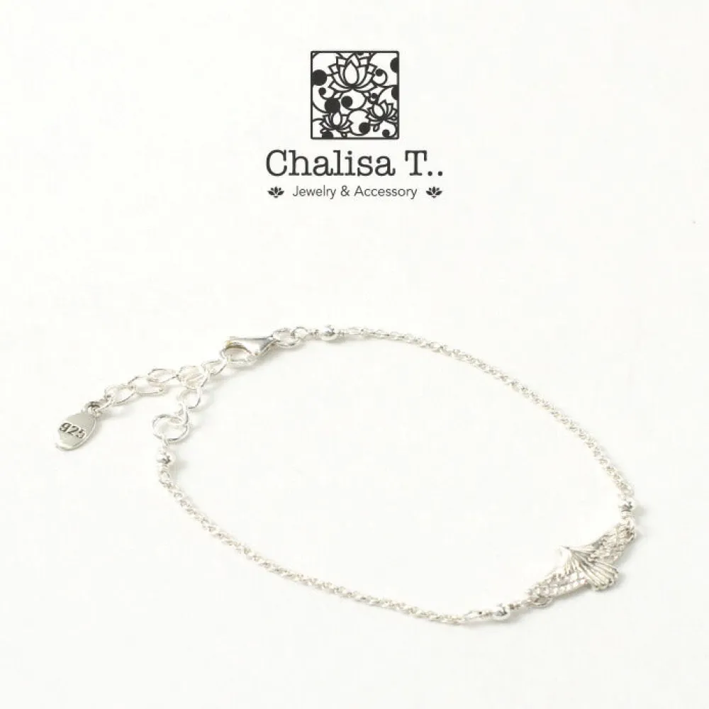 CHALISA T.. Anklets^/ Eagle chain bracelet silver