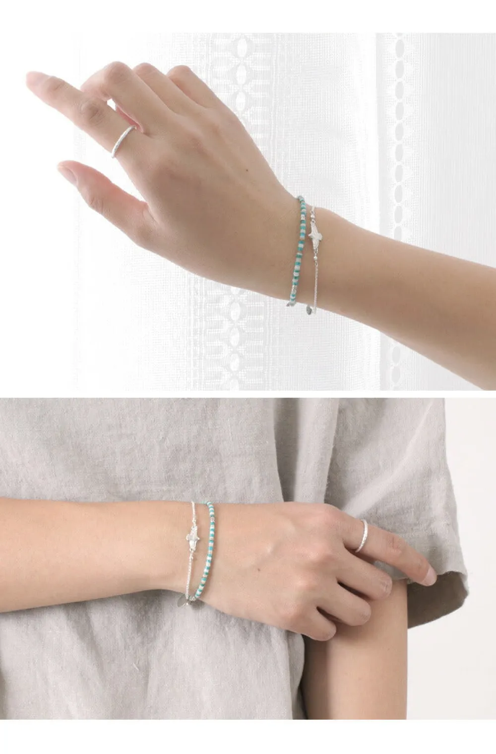CHALISA T.. Anklets^/ Eagle chain bracelet silver