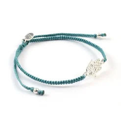 CHALISA T.. Anklets^/ Hamsa Hand Knotted Cord Bracelet