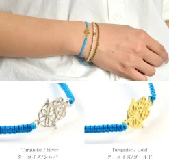 CHALISA T.. Anklets^/ Hamsa Hand Knotted Cord Bracelet