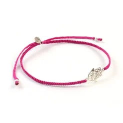 CHALISA T.. Anklets^/ Hamsa Hand Notched Cord Anklet