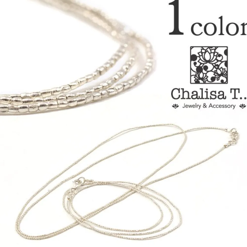 CHALISA T.. Anklets^/ Karen Tiny Beads 3WAY Accessory silver