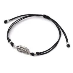 CHALISA T.. Anklets^/ Mini Feather Notting Cord Anklet