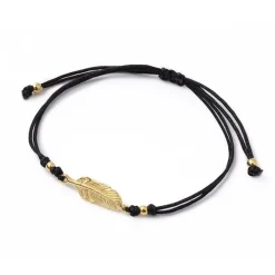 CHALISA T.. Anklets^/ Mini Feather Notting Cord Anklet
