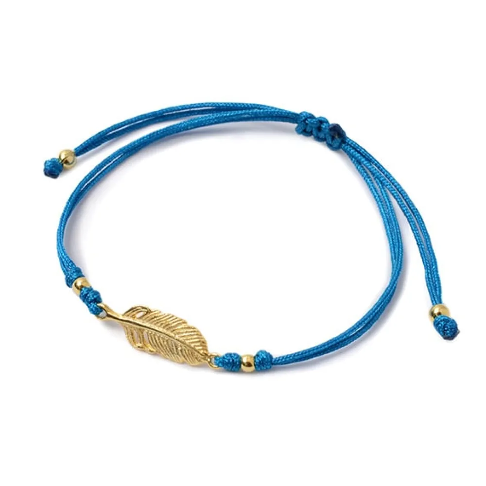 CHALISA T.. Anklets^/ Mini Feather Notting Cord Anklet