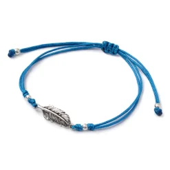CHALISA T.. Anklets^/ Mini Feather Notting Cord Anklet