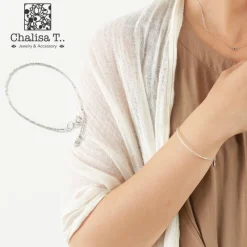 CHALISA T.. Anklets^/ Multi-cut Karen beads & tube beads / bracelet silver
