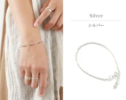 CHALISA T.. Anklets^/ Multi-cut Karen beads & tube beads / bracelet silver