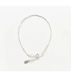 CHALISA T.. Anklets^/ Multi-cut Karen beads & tube beads / bracelet silver