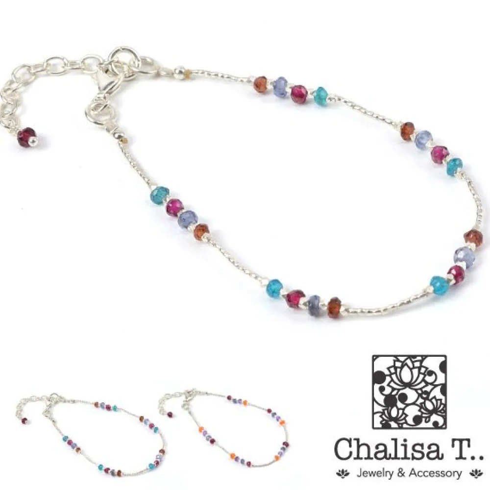 CHALISA T.. Anklets^/ Natural Stone Bracelet