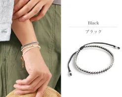 CHALISA T.. Anklets^/ Silver Ball Beads Duo Bracelet