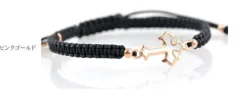 CHALISA T.. Bracelets^/ Silver cross notched cord bracelet