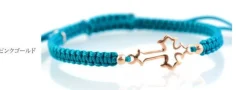 CHALISA T.. Bracelets^/ Silver cross notched cord bracelet