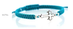 CHALISA T.. Bracelets^/ Silver cross notched cord bracelet