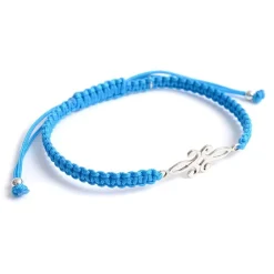 CHALISA T.. Anklets^/ Symmetrical Flower Pattern Notched Cord Anklet