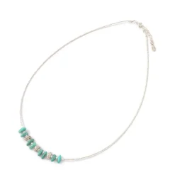 CHALISA T.. Anklets^/ Turquoise Tiny Beads Necklace blue